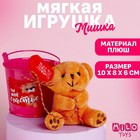 Мягкая игрушка «Ты моё счастье», медведь, цвета МИКС - фото 321141237