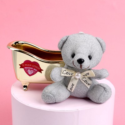 Мягкая игрушка Milo toys «В моём сердце только ты», медведь, МИКС
