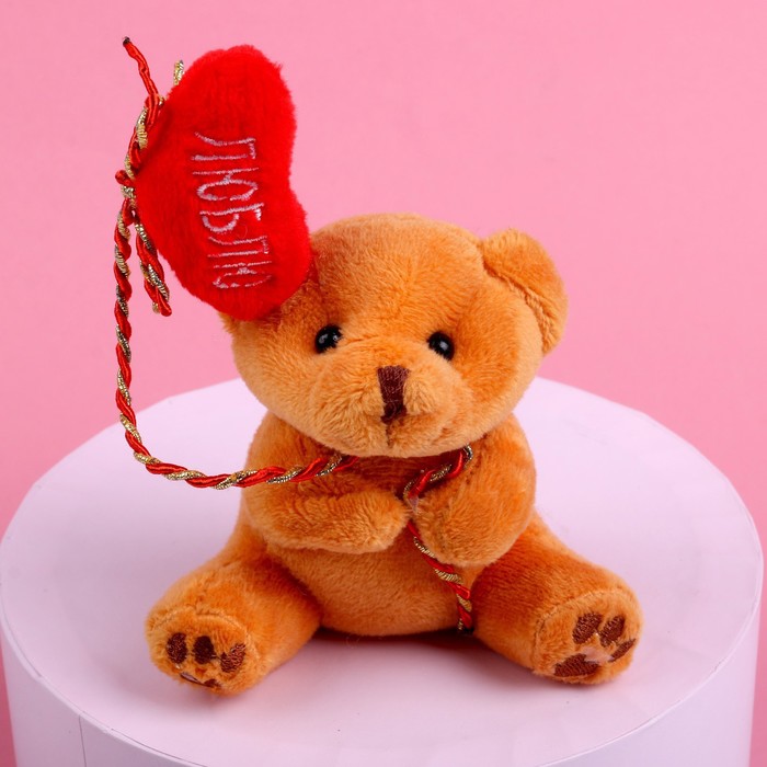 Мягкая игрушка «Люблю тебя», медведь, цвета МИКС - фото 1907361596