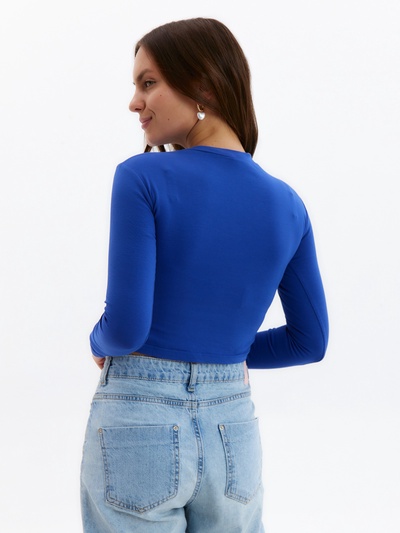 Лонгслив женский MINAKU: Basic line, электро, размер 42