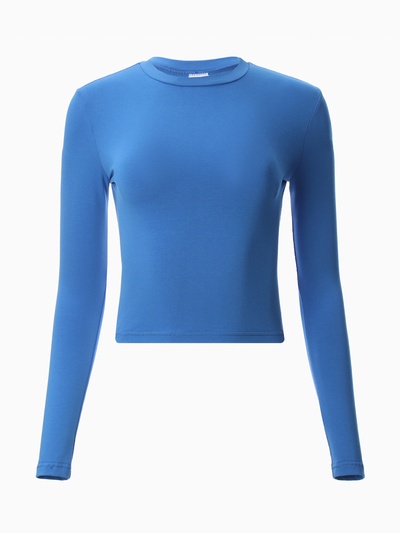 Лонгслив женский MINAKU: Basic line, электро, размер 42