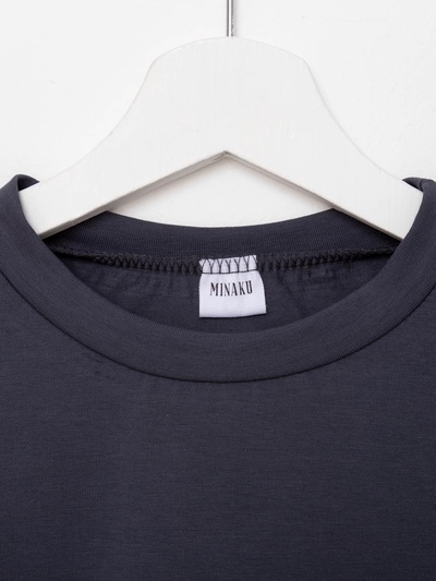 Лонгслив женский MINAKU: Basic line, графитовый, размер 42