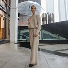 Костюм женский (джемпер, брюки) MINAKU: Casual Collection цвет бежевый, размер 42 (рост 165) - Фото 1