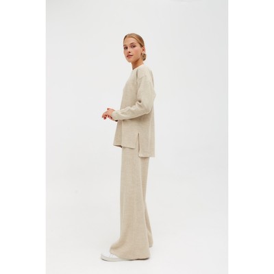 Костюм женский (джемпер, брюки) MINAKU: Casual Collection, бежевый, размер 42 (рост 170 см)