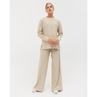 Костюм женский (джемпер, брюки) MINAKU: Casual Collection, размер 46, бежевый - Фото 4