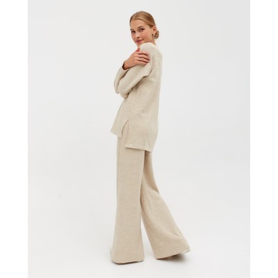 Костюм женский (джемпер, брюки) MINAKU: Casual Collection, бежевый, размер 48 (рост 170 см)