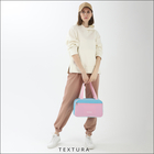 Сумка для обуви на молнии, TEXTURA, наружный карман, цвет розовый/голубой - Фото 6
