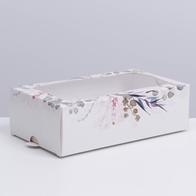 Коробка для макарун, кондитерская упаковка, «Венок» 18 х 10.5 х 5.5 см