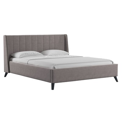 Кровать Мелисса, 1600х2000, ортопедическое осн+ПМ, Вивальди 5/Перламутрово-коричневый