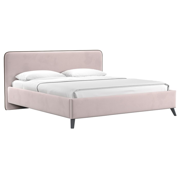 Кровать Миа, 1600х2000, ортопедическое осн+ПМ, Аватар 390/Пудровый - Фото 1