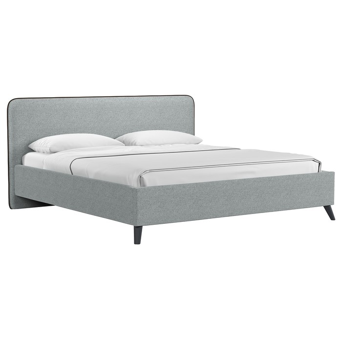 Кровать Миа, 1800х2000, ортопедическое осн+ПМ, Купер 18/Серый - Фото 1