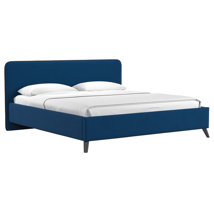 Кровать Миа, 1800х2000, ортопедическое осн+ПМ, Аватар/Темно-синий сапфирововый - Фото 1