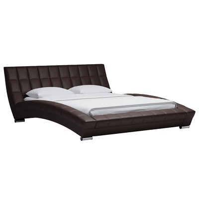 Кровать двуспальная «Оливия», с ортопедическим основанием, 1600×2000 мм, цвет марика/тёмно - коричневый