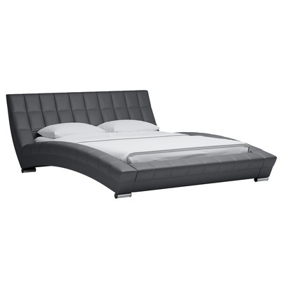 Кровать двуспальная «Оливия», с ортопедическим основанием, 1600×2000 мм, цвет марика/серый