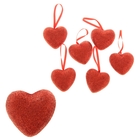 Сердце сувенирное на подвеске блёстка (набор 12 шт) d=4 см, красный - Фото 1