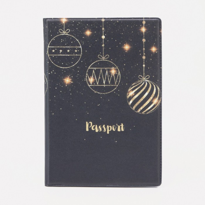 Обложка для паспорта, цвет чёрный - Фото 1