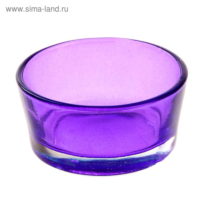 Подсвечник стекло 2,5 х 5 х 5 см "Глянец", сиреневый - Фото 1