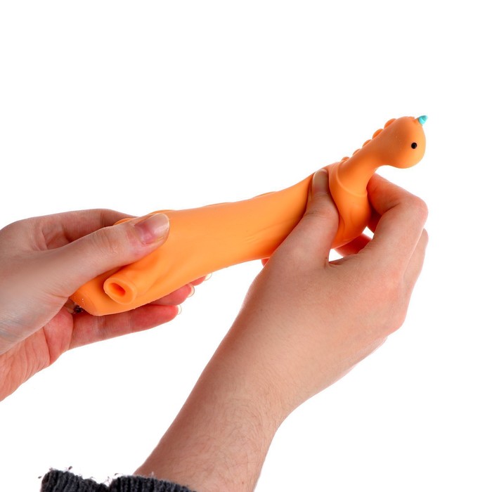 Тянущаяся игрушка-антистресс «Динозавр», с песком, цвета МИКС, в шоубоксе - фото 1898570434