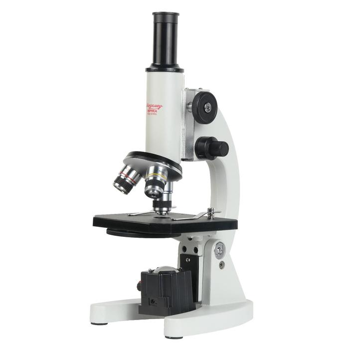 Микроскоп школьный Эврика 40×-640х, зеркало, LED - Фото 1