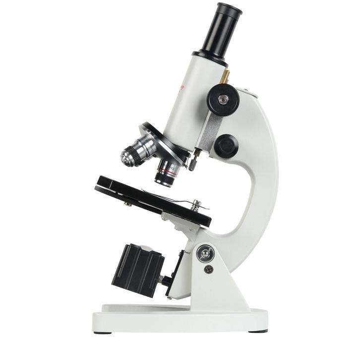 Микроскоп школьный Эврика 40×-640х, зеркало, LED - фото 1905914392