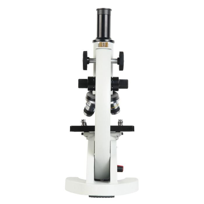 Микроскоп школьный Эврика 40×-640х, зеркало, LED - фото 1905914393