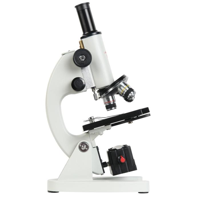 Микроскоп школьный Эврика 40×-640х, зеркало, LED - фото 1905914395