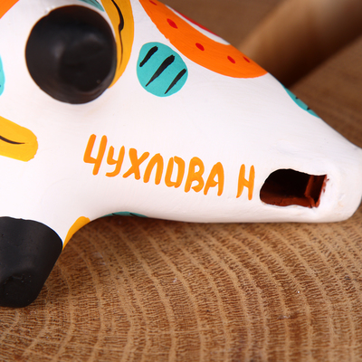 Дымковская игрушка «Фигурка: Бык» 6×4.5×9.5 см, МИКС