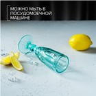 Бокал для шампанского Magistro «Ла-Манш», 160 мл, 7×20 см, стекло, бирюзовый - Фото 3