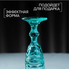 Бокал для шампанского Magistro «Ла-Манш», 160 мл, 7×20 см, стекло, бирюзовый - Фото 6