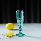 Бокал из стекла для шампанского Magistro «Ла-Манш», 160 мл, 7×20 см, цвет бирюзовый - Фото 7