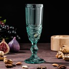 Набор бокалов из стекла для шампанского Magistro «Ла-Манш», 6 шт, 160 мл, 7×20 см, цвет бирюзовый - Фото 2