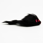 Игрушка для кошек "Мышь малая", 5 см, чёрная - фото 6526455
