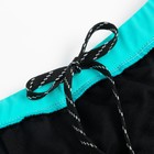 Плавки купальные для мальчика MINAKU, цвет чёрный/бирюзовый, рост 86-92 - фото 3746567