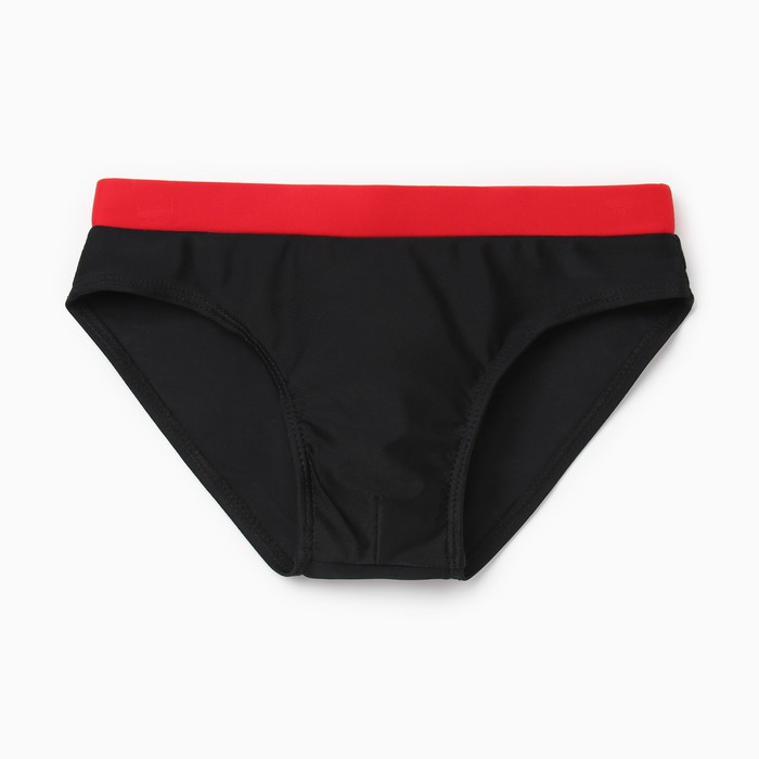 Плавки купальные для мальчика MINAKU, цвет чёрный/красный, рост 86-92 - Фото 1