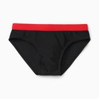 Плавки купальные для мальчика MINAKU, цвет чёрный/красный, рост 122-128 - фото 9532669