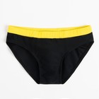 Плавки купальные для мальчика MINAKU, цвет чёрный/жёлтый, рост 86-92 - фото 3746625