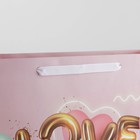 Пакет подарочный ламинированный, упаковка, «Любовь», M 30 х 26 х 9 см - фото 24616512