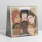 Пакет подарочный крафтовый квадратный, упаковка, «Moreself», 22 х 22 х 11 см - Фото 2