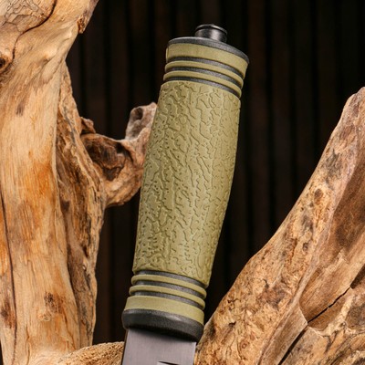 Нож тактический «Альфа», 21.5 см, клинок 105 мм/3 мм, со стеклобоем, зеленый