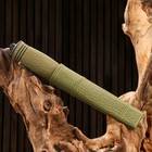 Нож тактический "Альфа" 23см, клинок 110мм/3мм, со стеклобоем и стропорезом, зеленый - Фото 3