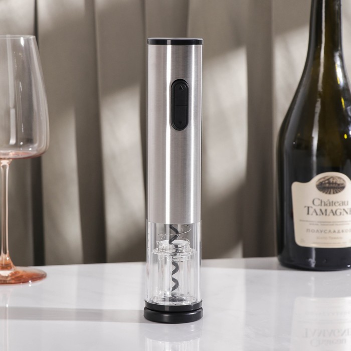 Штопор электрический Magistro Soha, 22×4.8 см, серебристый - Фото 1