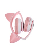 Наушники беспроводные, с ушками кошки, MYBIT W-32, Bluetooth 5.0, с микрофоном, AUX, microSD, MP3, 400 мАч, розовые - Фото 9