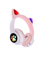 Наушники беспроводные, с ушками кошки, MYBIT W-32, Bluetooth 5.0, с микрофоном, AUX, microSD, MP3, 400 мАч, розовые - Фото 4