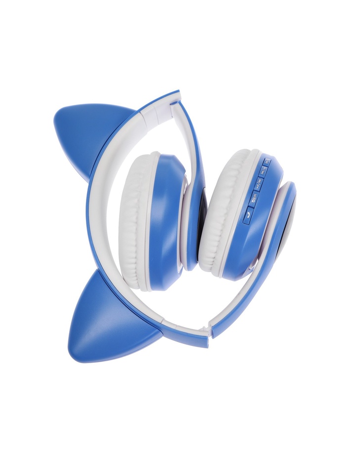 Наушники-Кошки MYBIT W-32, беспроводные, MIC, BT 5.0, AUX, microSD, MP3, 400 мАч, синие - фото 51743547 Наушники-Кошки MYBIT W-32, беспроводные, MIC, BT 5.0, AUX, microSD, MP3, 400 мАч, синие - фото 51743547