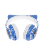 Наушники беспроводные, с ушками кошки, MYBIT W-32, Bluetooth 5.0, с микрофоном, AUX, microSD, MP3, 400 мАч, синие - Фото 6