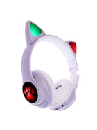 Наушники беспроводные, с ушками кошки, MYBIT W-32, Bluetooth 5.0, с микрофоном, AUX, microSD, MP3, 400 мАч, фиолетовые - Фото 4