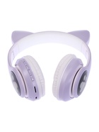 Наушники беспроводные, с ушками кошки, MYBIT W-32, Bluetooth 5.0, с микрофоном, AUX, microSD, MP3, 400 мАч, фиолетовые - Фото 6