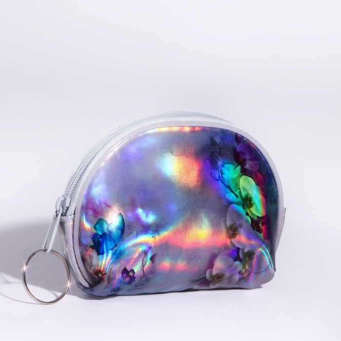 Кошелёк на молнии, цвет серый