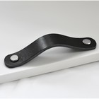 Ручка скоба CAPPIO м/о 96 мм, черная, кожаная - фото 804702308