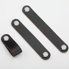 Ручка скоба CAPPIO м/о 96 мм, черная, кожаная - фото 804702311